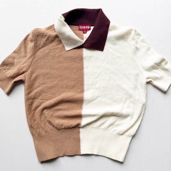 STAUD Sweaters - STAUD Sweater Acorn Cotton Wool Blend Colorblock retro vintage